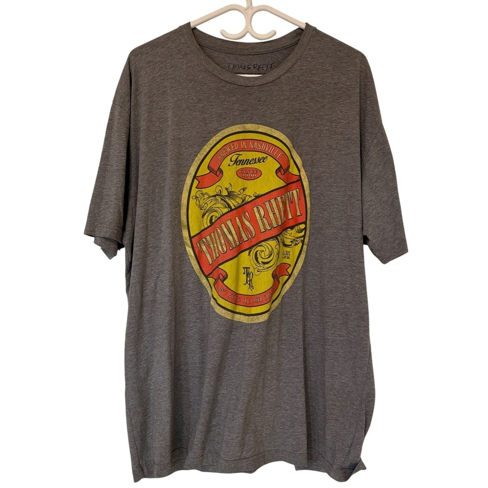 Thomas Rhett 2019 Tour T-Shirt XXL Gray 100% Cotton Graphic Tee Nashville Design